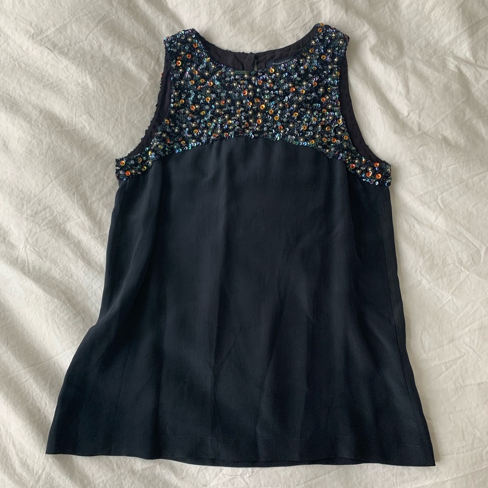 Silk, Sequin, Beaded French Connection Top